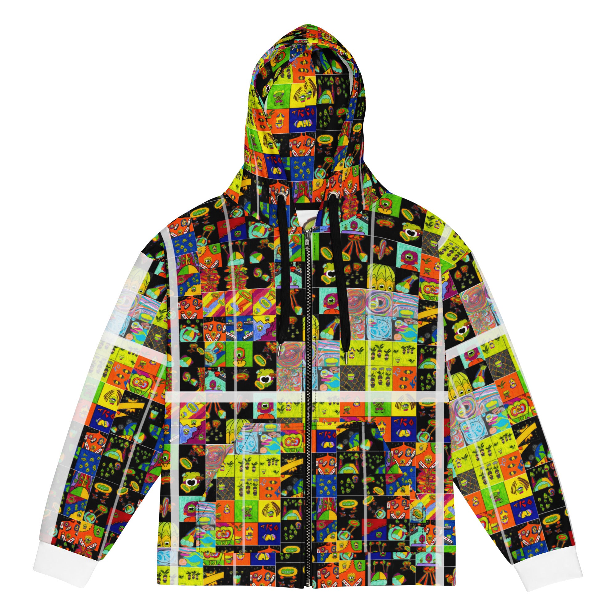 Stripe Panel Unisex zip hoodie – Captain Kimchi Space Patrol