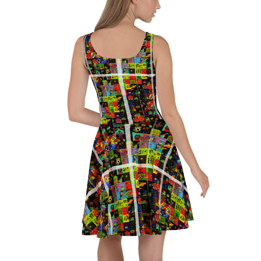 Comic Panel Skater Dress