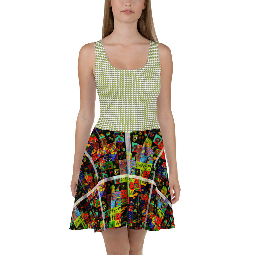 Comic Panel Skater Dress