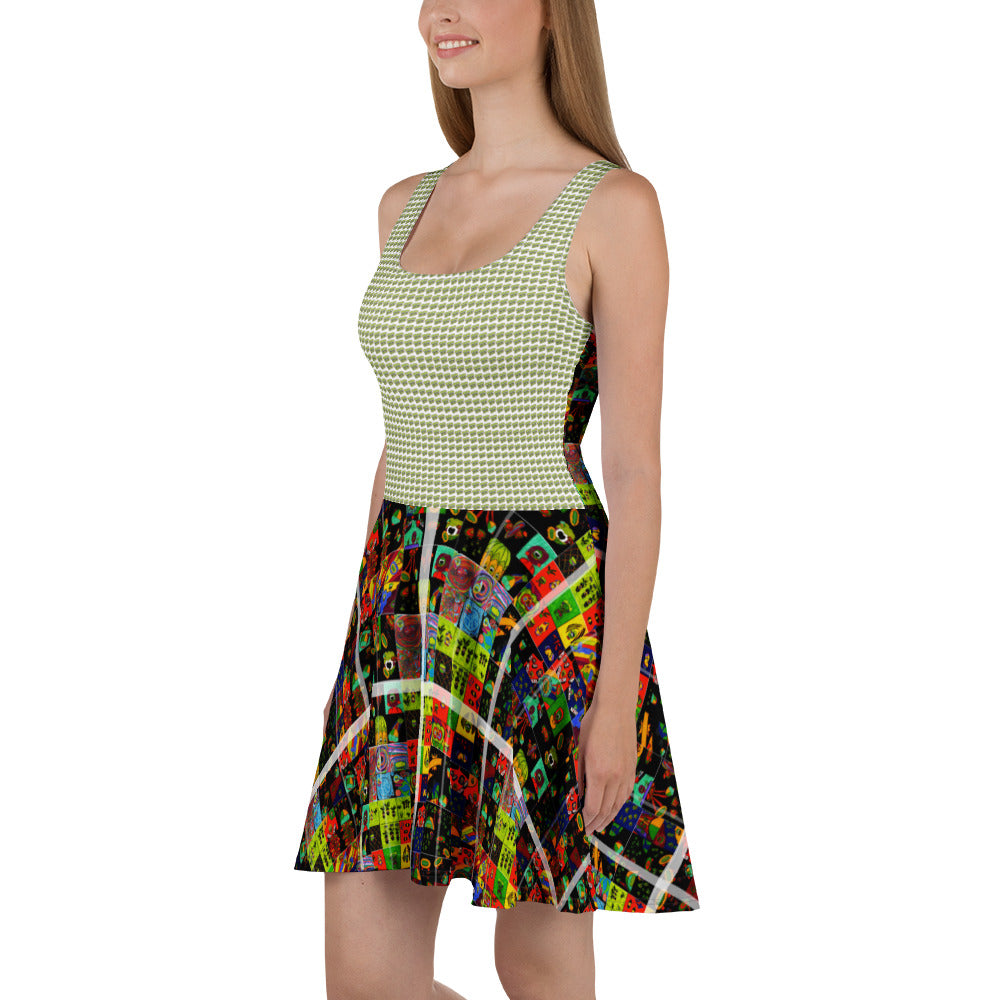 Comic Panel Skater Dress