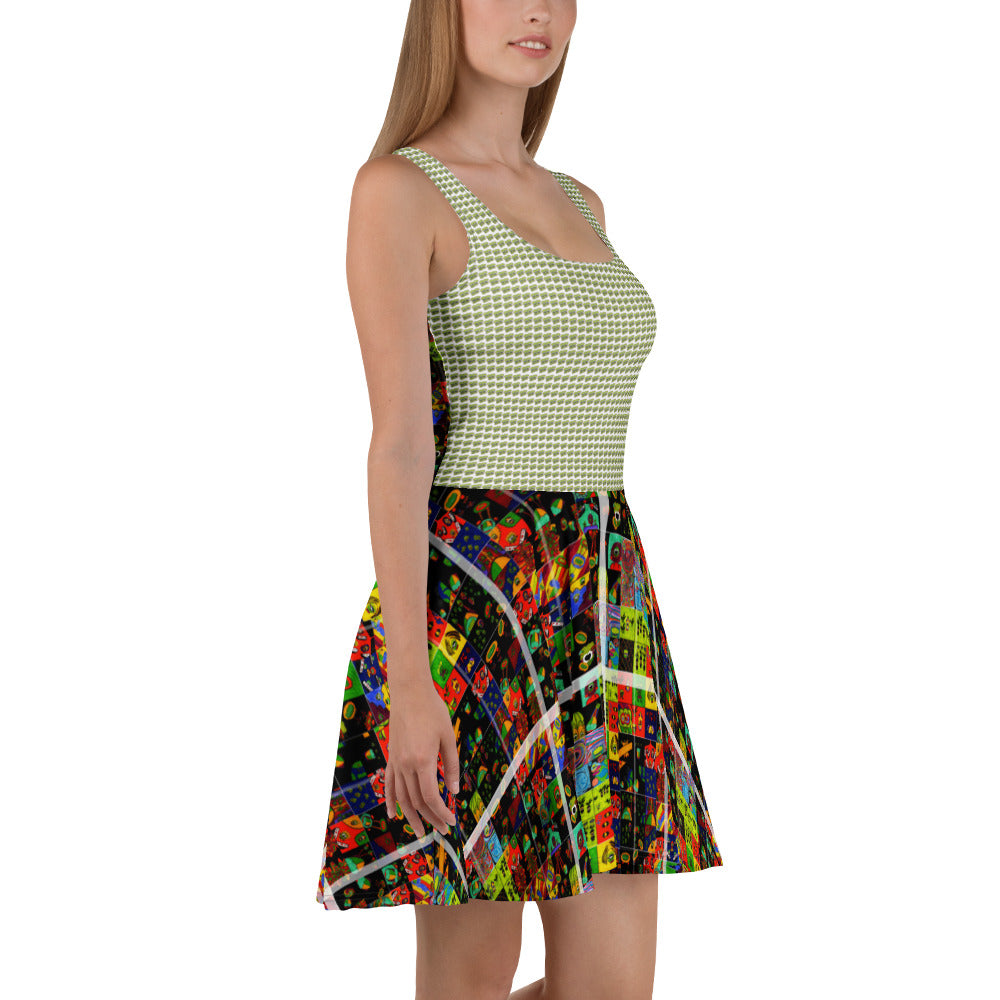Comic Panel Skater Dress